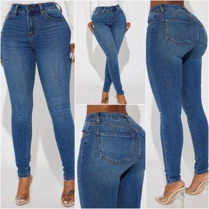 FN Kiley Control Curvy Stretch Skinny Jeans - Vintage Wash
